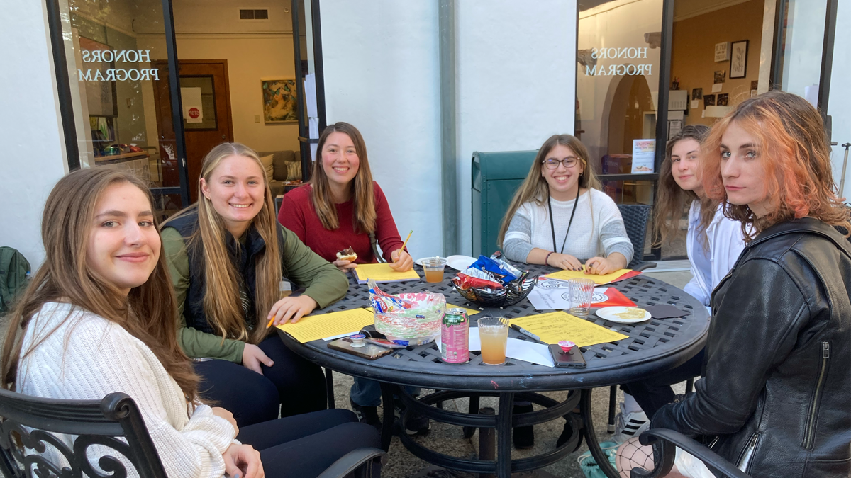 Students on the Honors Terrace